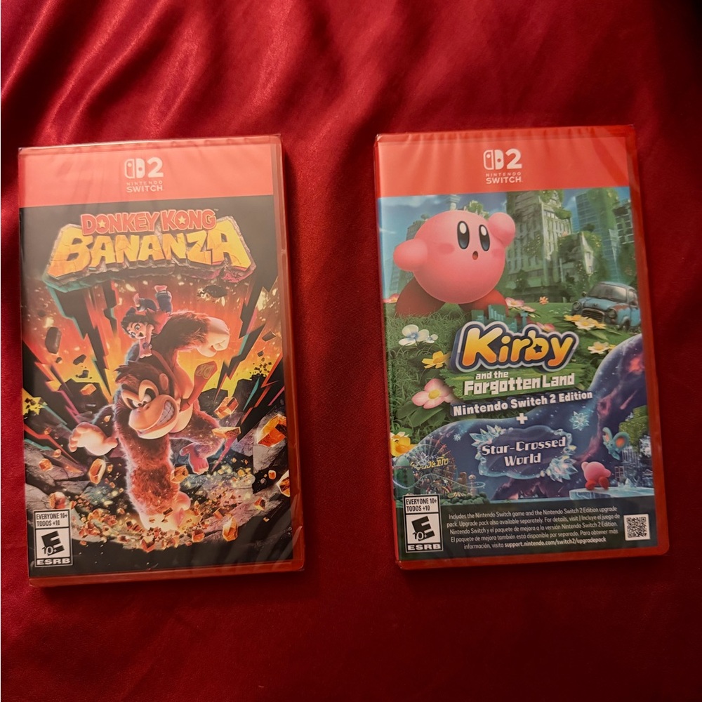 Nintendo Switch Donkey Kong Bananza & Kirby Game Set - Red